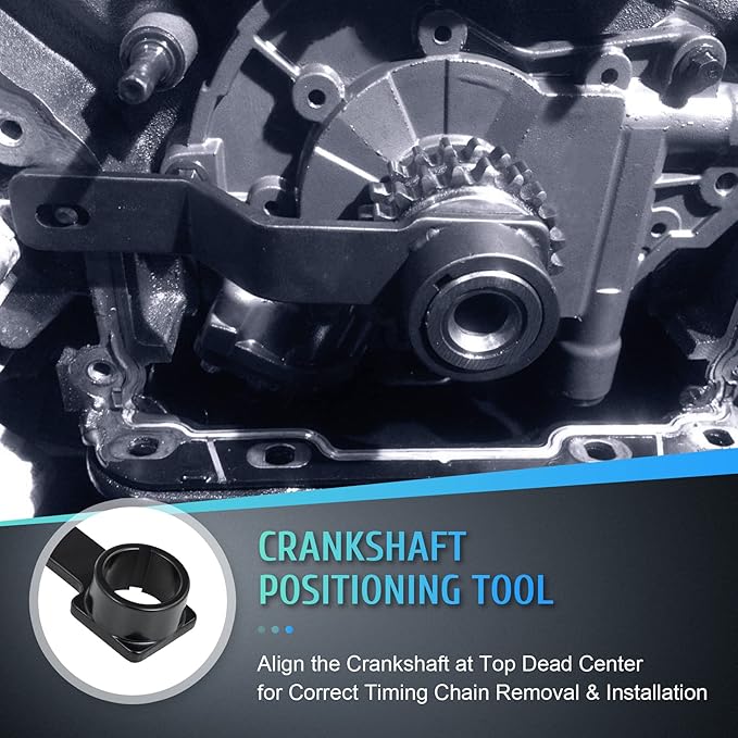 Orion Motor Tech Camshaft Holding Tool Kit with Valve Spring Compressor, Crankshaft Positioning Tool, 4pc Camshaft Alignment Timing Tool Set Compatible with Ford 4.6L 5.4L 6.8L 2V 4V Engines