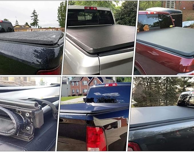 Kikito Vinyl Soft Tri-Fold Truck Tonneau Cover for 2015-2025 Canyon & Colorado 5.2FT (62.7in) Bed