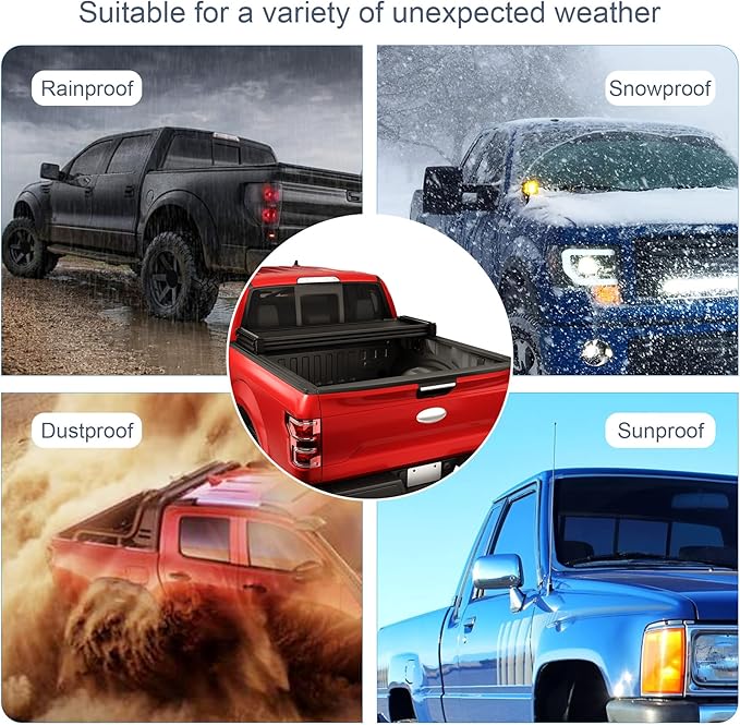 Soft Tri-Fold Truck Bed Tonneau Cover Replacement for 2015-2024 Chevy Colorado/GMC Canyon 5.2FT Bed Fleetside