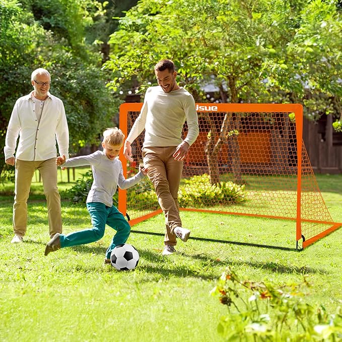 Kids Soccer Goals for Backyard Set, 2 of 6x4 ft Portable Pop Up Soccer Goal Training Equipment, Soccer Net with Target, Soccer Ball, Cones, Soccer Set for Kids Youth Toddler Sports Outdoor Games