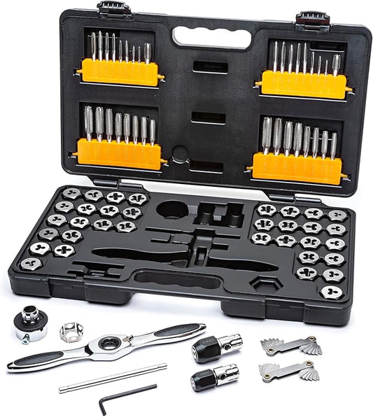 GEARWRENCH 77 Piece SAE/Metric Ratcheting Tap and Die Set -3887