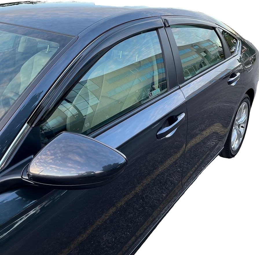 2023-2025 Tape-On Rain Guards for Honda Accord Side Window Visor Deflectors SE LX EX Sport EX-L Sport-L Touring Hybrid Durable Tinted Shade 2024