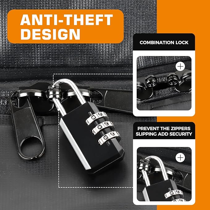 Kingfun Car Rooftop Cargo Carrier – Waterproof 20 Cubic Feet Car Roof Bag Fit All Vehicles with/Without Roof Racks, Includes Anti-Slip Mat, 8 Reinforced Straps & 6 Door Hooks, Luggage Locks