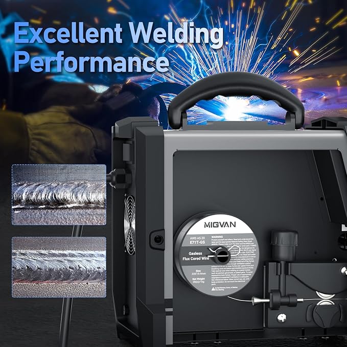 Flux Core Welder Wire .035 Diameter, E71T-GS Gasless Mig Welding Wire 2-Pound/1Kg Strong Spool, Self-shielded Mild Steel Compatible With Lincoln Miller Forney Harbor Welder