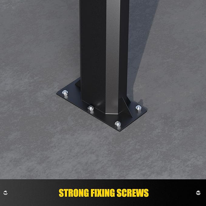 EV Charger Pedestal, Outdoor EV Charger Stand, Pedestal for Charging Station, Applicable to All Charging Case Styles, Floor Mounted, All Weather, Electric Vehicle Pile, Stainless Steel, Black