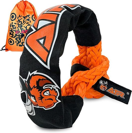 ATR Soft Shackle 3/4" x 24" (1 PC, Orange) – 66,200 lbs Strength | Heavy Duty Synthetic UHMWPE Rope Shackle with Protective Sleeve for Off-Road Recovery, Truck, Jeep, ATV, SUV