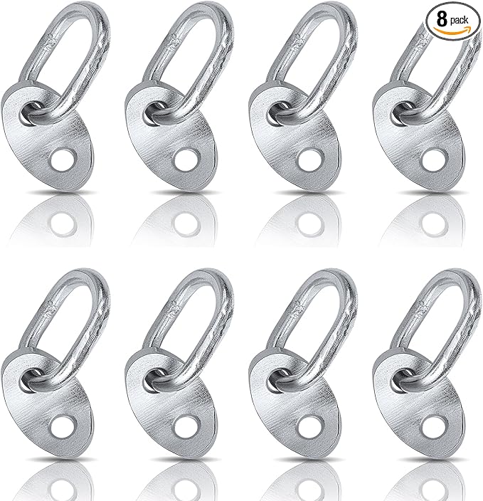 NOVINO 7100 Engine Lifting Bracket Set,5,500 lb Capacity Engine Lift Bracket Kit for Use with Load Levelers and Slings-8 Sets,Silver