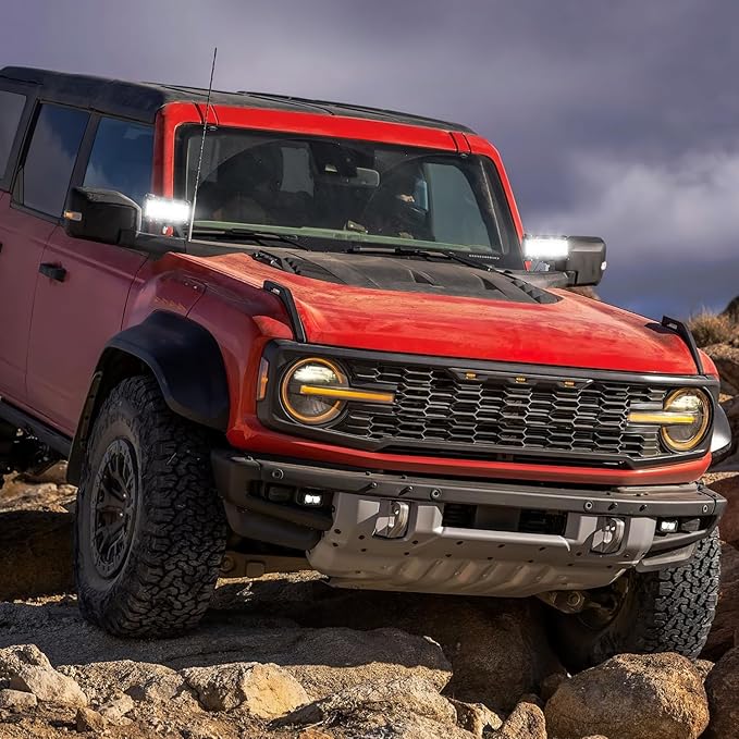 Nilight Side Shooter LED Light Bar 2PCS 7 Inch Triple Row Spot Flood Combo Lights with Wiring Harness Kit for Off Road Fog Driving Work Lighting on Truck SUV ATV UTV