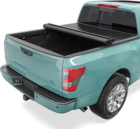 Soft Roll Up Truck Bed Tonneau Cover Fit for Nissan Frontier 2005-2025(NO México) 5 ft Bed