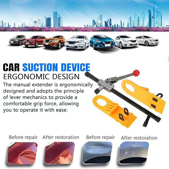 Dent Remover Tool for Car,Car Dent Repairing Tool Sheet Metal Puller Automobile Dent Removal Tool Lifter Paintless Glue Puller Tabs Manual Expander, Auto Body Repair Kit for Cars & Sheet Metal Repair