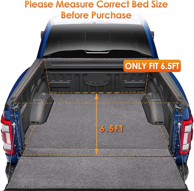 Nilight Soft Tri-fold Truck Bed Tonneau Cover Compatible with Ford F150 2015 2016 2017 2018 2019 2020 2021 2022 2023 2024 2025-6.5ft