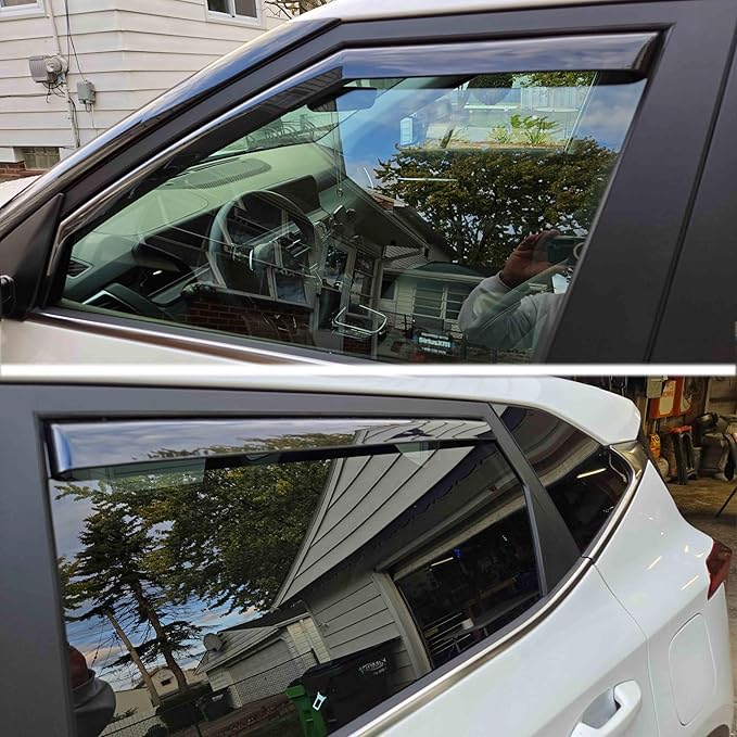 Rainproof Side Window Wind Deflectors for Ford Expedition 1998-2002, in-Channel Sun Rain Guard Sets,Nice Looking Window Visors for Cars,Vent Deflector for Ford Expedition 98-02 W194233
