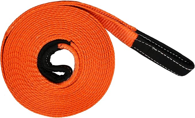 Recovery Tow Strap 3in X 30ft Heavy Duty 30,000 lbs Break Strength, Use for Emergency Towing Rope, Tree Saver, Winch Extension, Triple Reinforced Loops, Protective Sleeves,Car Accessories
