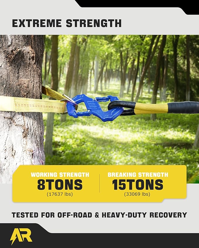 3/8" S Tow Hook, G80 Steel Quick Winch Shackle 33,000Lbs Break Strength, Heavy Duty Off-Road Recovery Connect Hook for SUV, Truck, Trailer & Towing Applications, Blue