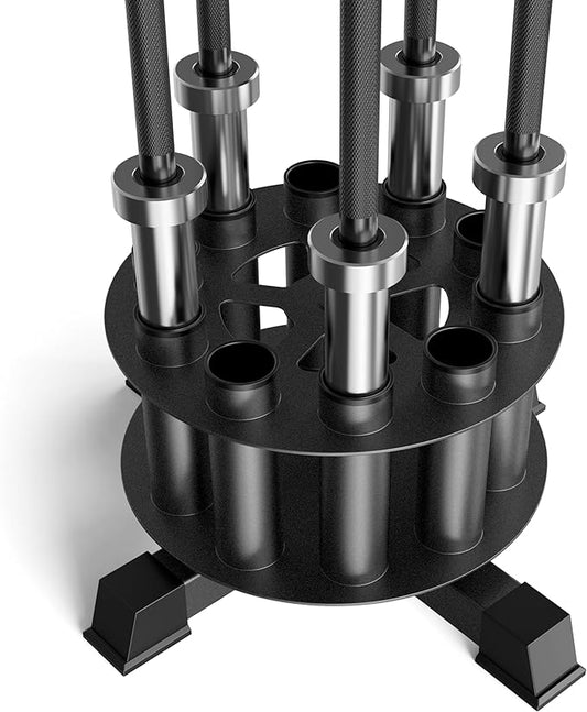 Vertical Barbell Holder : Rotatable Barbell Holder Floor Stand, Heavy Duty Barbell Rack Stand Fit 2-Inch Olympic Bars, Curl Bars, Triceps Bars Home Gym Organizer Barbell Storage