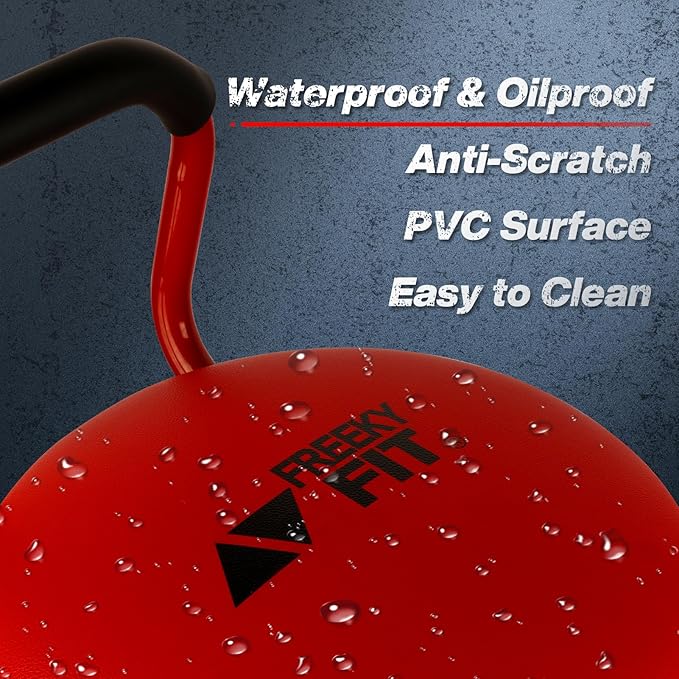 Garage Stool, Adjustable Height Swivel Work Mechanic Shop Stool with Backrest, Pneumatic Shop Chair for Home, Workshop, 300 LBS Capacity, 360° Rotation, Heavy Duty, Red