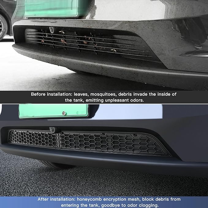 Grille Mesh Insert for Tesla Model Y Juniper 2025 2026,Detachable Front Air Vent Cover Guard with Insect Protection Replacement for Model Y Juniper Accessories