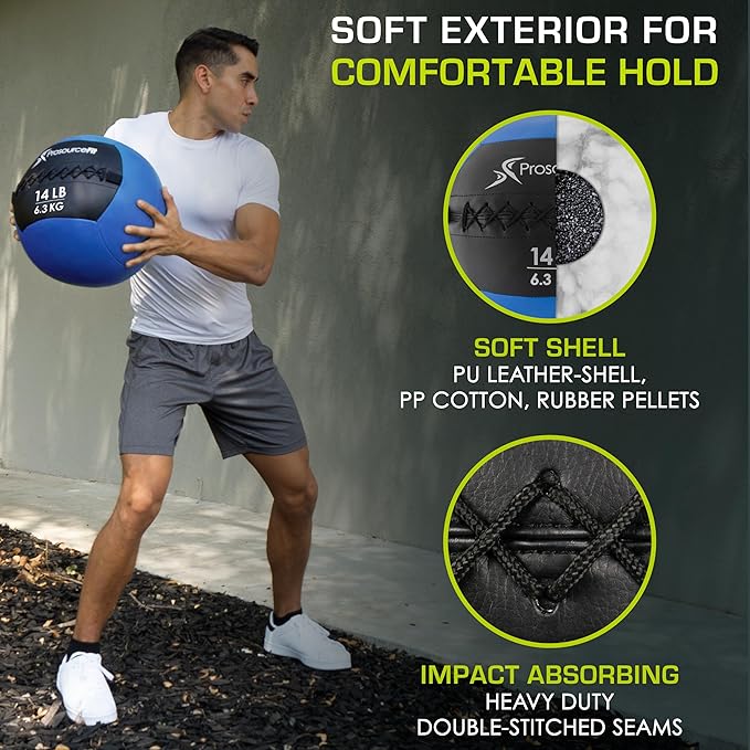 ProsourceFit Soft Medicine Balls, Wall Balls and Full Body Dynamic Exercises