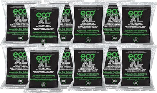 ECO Balance 14-ECOXL12 ECO XL Extreme Condition Tire/Wheel Balancing Beads - Off-Road Vehicles, Light Duty Truck Tires, (12) 14oz Balance Bead Bags, (12) Valve Caps