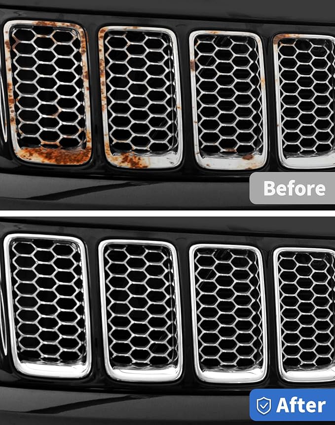 for Grand Cherokee Chrome Grill Inserts Front Grille Mesh no Mesh Cover Guard for 2014-2016 Jeep Grand Cherokee Clip-on Grille Accessories