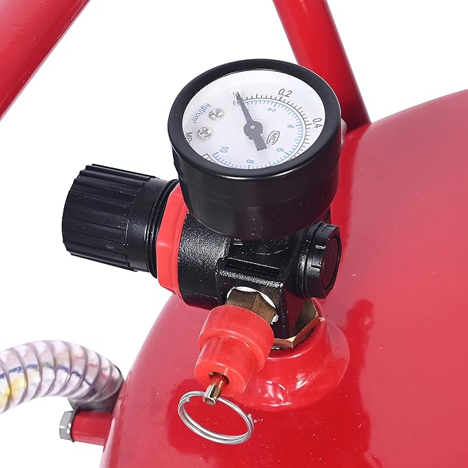 Aain Portable Oil Drain Container,20 Gallon Waste Oil Drain Tank,Air Operated Drainer for Oil Change,Portable Fluid Drain Disposal with Adjustable Height,Heavy Duty Construction with Wheels