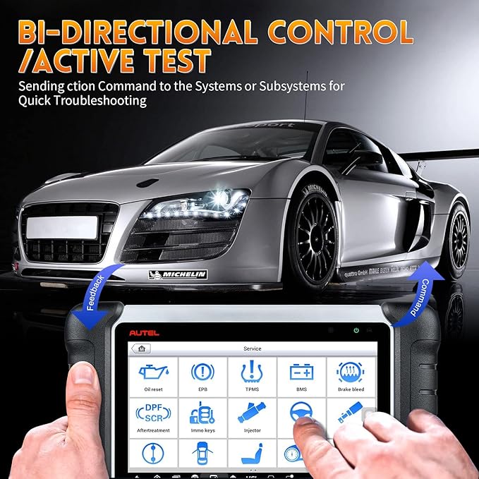 Autel Scanner MaxiCOM MK808Z-BT - Same As MK808BT Pro, Android 11 Bi-Directional Control Scan Tool, Upgraded of MK808BT/MK808/MK808S/MX808, Full Diagnosis, Compatible with BT506/MV108S(Original)