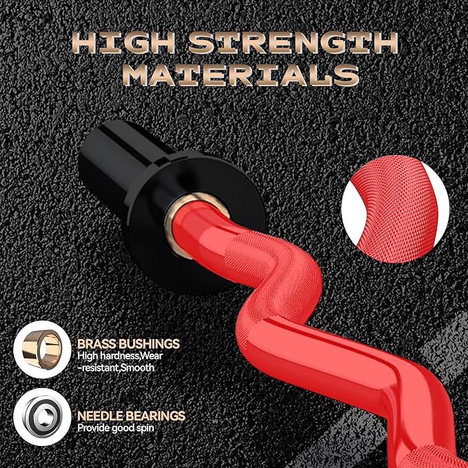 GaveeLife Olympic Barbell, 7FT/4FT Weight Bar For Weightlifting and Powerlifting 45lb, Olympic Bar for 1500lbs/700lbs/500lbs Capacity, Weight Bar Fit 2” Standard Weights