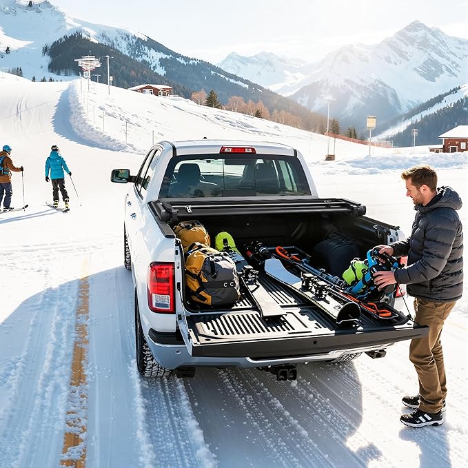 Soft Tri-fold Truck Bed Tonneau Cover Compatible with Jeep Gladiator 2020-2026, 5 Ft Bed