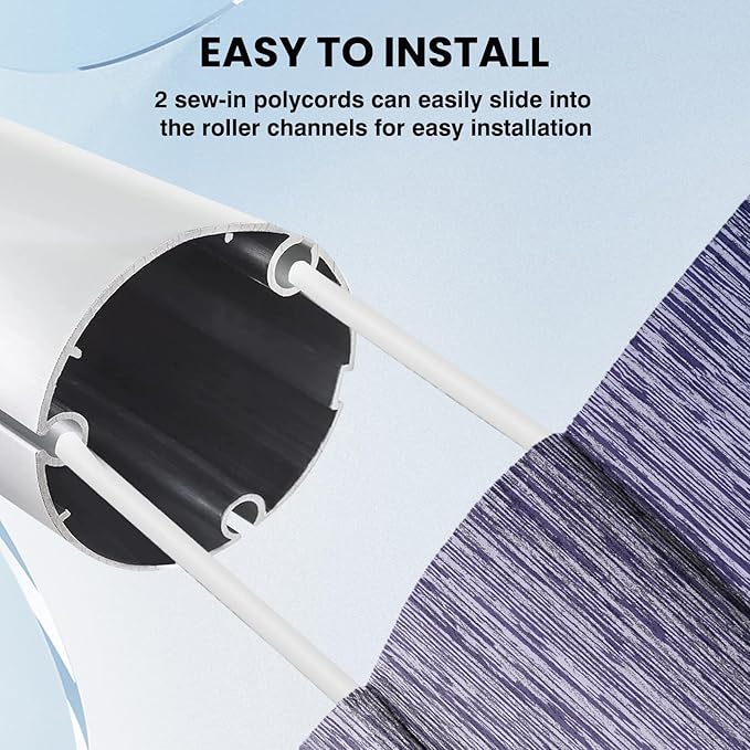 RV Awning Fabric Replacement, 16oz Heavy-Duty Vinyl Camper Awning Replacement Waterproof Universal Outdoor Canopy Replacement for Camper, Trailer, Motorhome (Blue Fade, 16FT(Fabric 15'2"))