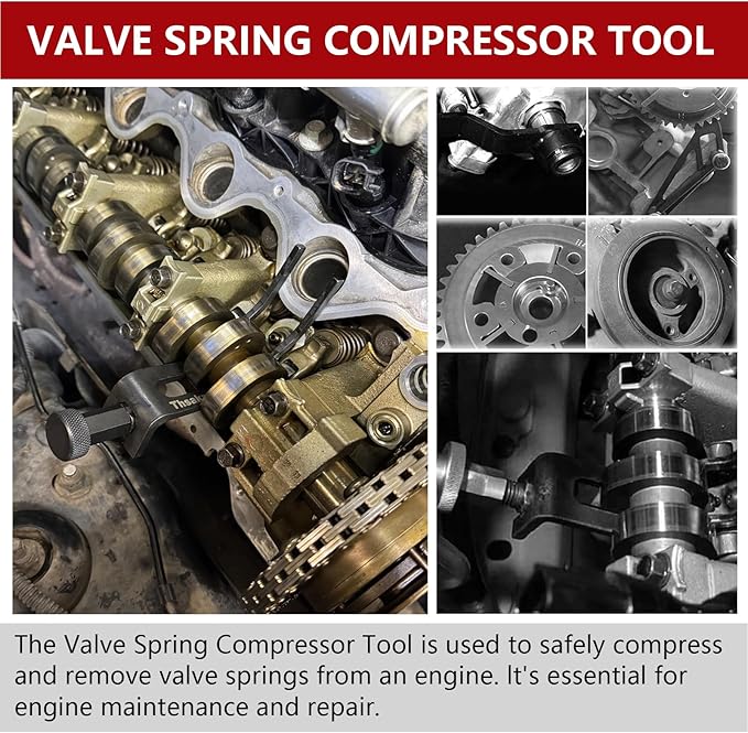 Valve Spring Compressor for Ford, 3 Valve Spring Compressor, Compatible with Ford 4.6L 5.4L 6.8L 3V Engines, Service Camshafts, Valve Springs, Valve Seals, Retainers