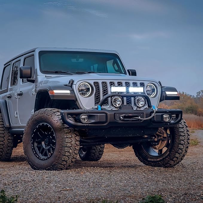 Nilight Side Shooter Light Bar 2 PCS 7 Inch Triple Row Spot Flood Combo Work Off Road Lighting on Truck SUV ATV UTV