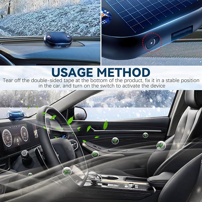 Anti-Freeze Electromagnetic Car Snow Removal Device,Solar Electromagnetic Car Snow Removal Device,Automotive Electromagnetic Snow Removal Tool Car Defroster（3Pcs）