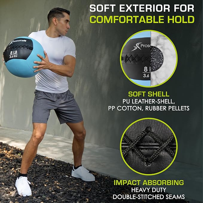 ProsourceFit Soft Medicine Balls, Wall Balls and Full Body Dynamic Exercises