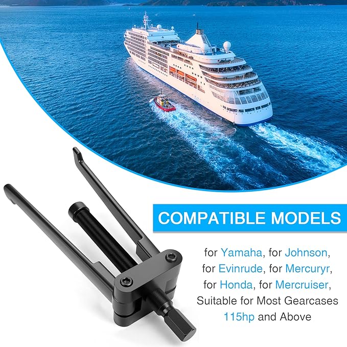 Lower Bearing Carrier Puller Compatible with Yamaha, Johnson, Evinrude, Mercury, Honda, Mercruiser,Suitable for Most Gearcases 115hp and Above with Adjustable Arms Upgrade