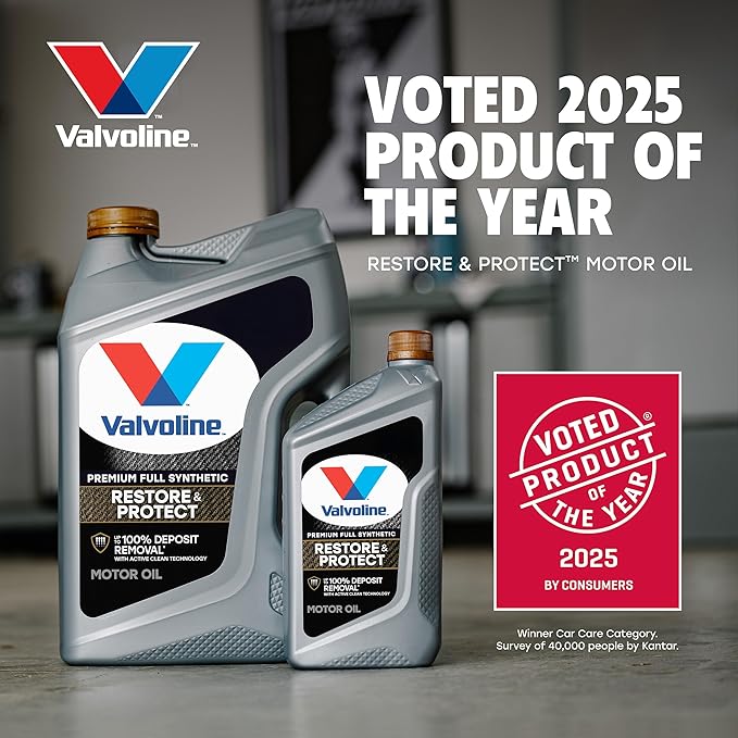 Valvoline Restore & Protect Full Synthetic 0W-20 Motor Oil 1 QT, Case of 6