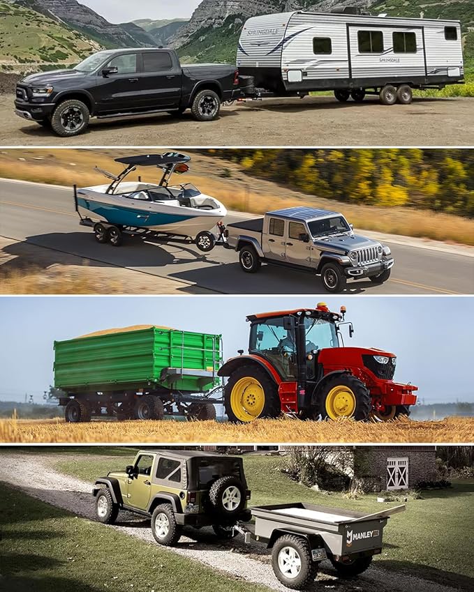 Kohree 6 Inch Adjustable Trailer Hitch Fit 2 Inch Receiver, Drop & Rise Heavy Duty Aluminum Tow Hitch with 2" Hitch Tightener & 2 Anti-Theft Locking Hitch Pins, Dual Ball 2" & 2-5/16"(12,500 LBS GTW)