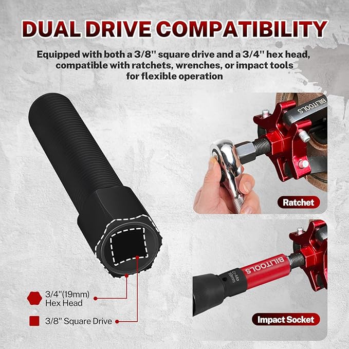 BILITOOLS Harmonic Balancer Puller Set, Upgraded 3-Jaw Pulley Puller with Holding Tool for Removing Harmonic Damper Balancers Compatible with Chevy, GM, Chrysler, Ford etc.