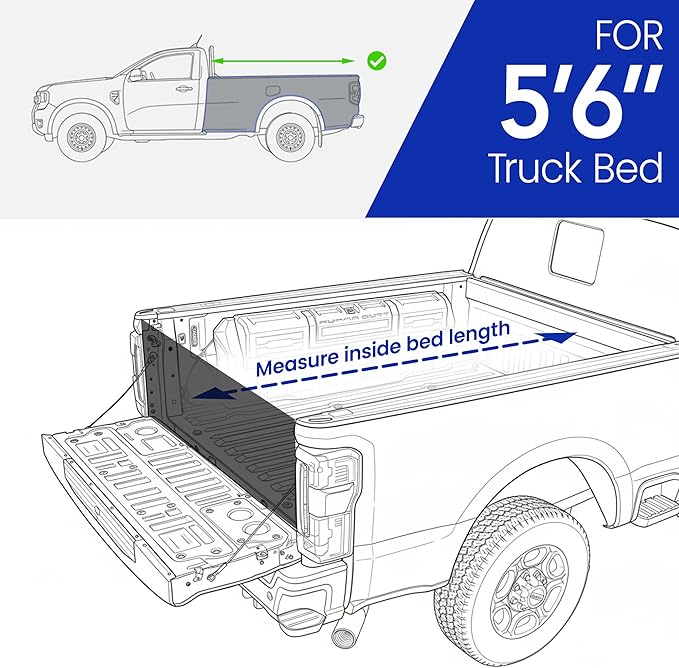 X XCOVER Retractable Hard Truck Bed Tonneau Cover Fits 2022-2025 Toyota Tundra 5'6" Bed, w/wo/Track, Aluminum Panel Waterproof, Full Access to Truck Bed, Easy Open & Close