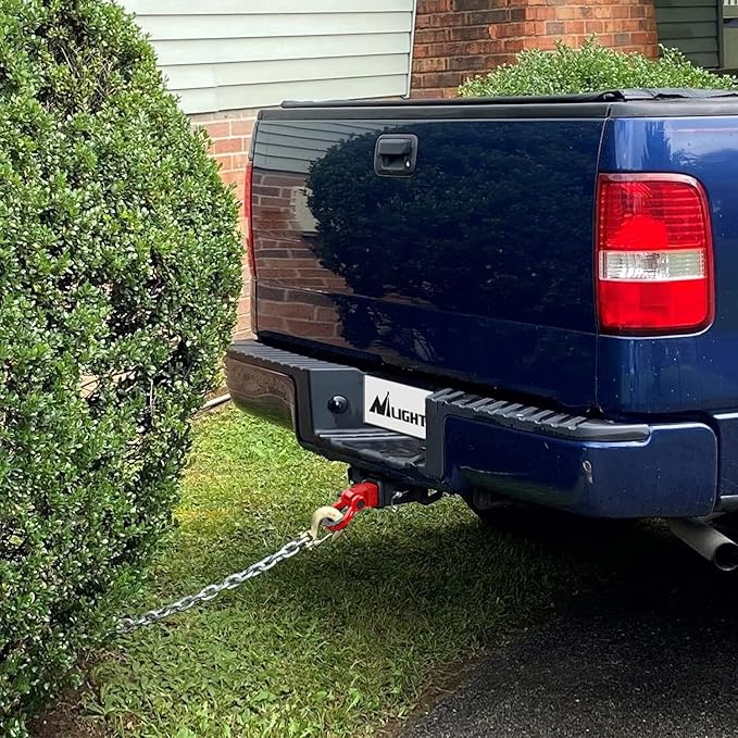 Nilight Shackle Hitch Receiver 2Inch 45000 LBs Breaking Strength 3/4" D Ring w/Trailer Pin Heavy Duty Solid Recovery Towing Kit for Trucks Jeeps Off-Road