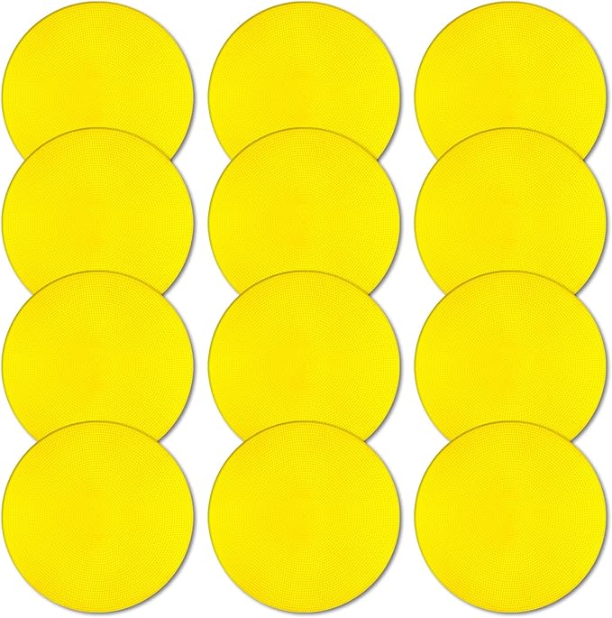 Poly Spot Markers 9 inch Non-Slip Rubber Agility Markers Flat Field Cones Floor Dots for Football, Soccer, Basketball Training Markers, School Activities, Exercise Drills, Social Distancing