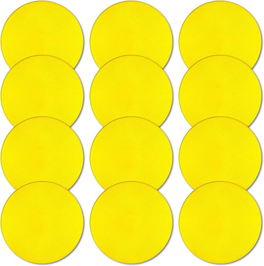 Poly Spot Markers 9 inch Non-Slip Rubber Agility Markers Flat Field Cones Floor Dots for Football, Soccer, Basketball Training Markers, School Activities, Exercise Drills, Social Distancing