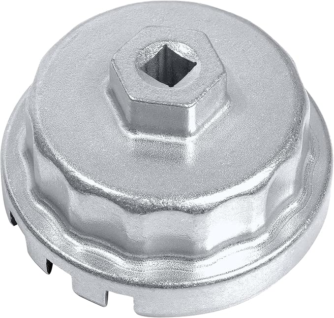 64.5mm Oil Filter Wrench: Oil Filter Removal Tool Compatible with Toyota Camry RAV4 4Runner Tacoma Lexus 2005-2021, 14 Flutes 4 Slots for 2.0L-5.7L Engine
