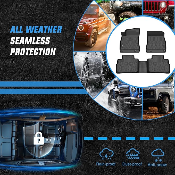 Nilight TPE Floor Mats for Nissan Sentra 2020 2021 2022 2023 2024 2025, All Weather Custom Fit Heavy Duty Floor Liners