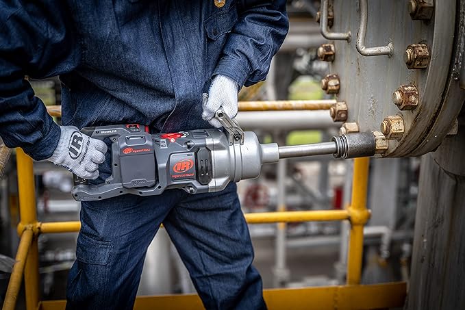 Ingersoll Rand W9691-K2E 20V High-Torque 1" Cordless Impact Wrench Kit, 2 Batteries and Charger, 6" Extended Anvil