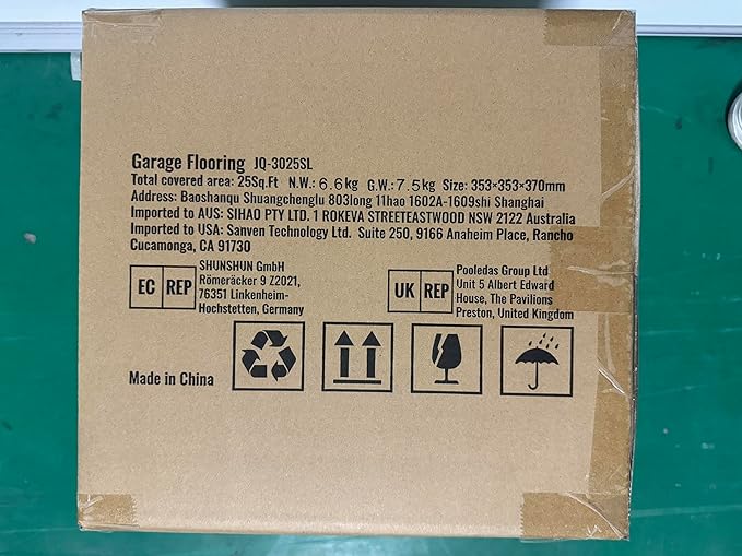 VEVOR Garage Tiles Interlocking, 12 x 12 x 0.53 inch 25 Pack Garage Floor Covering Tiles, Non-Slip Double-Sided Texture Garage Flooring Tiles, for Garages, Basements, Repair Shops, Silver