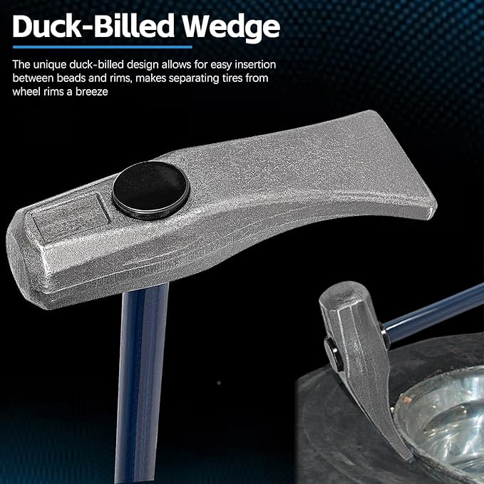 Sunluway Tire Bead Breaker Wedge Replacement for Ken-Tool 35429 Bead Brkg Wg, 32 in, STL, Duck-Billed Tire Hammer for Passenger Car, Truck, SUV, ATV, Motorcycle, Bus, Farm Tractor, Aircraft Tire