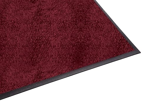 Guardian Floor Protection 94030755 Platinum Series Indoor Wiper Floor Mat, Rubber with Nylon Carpet, 3' Length, 7' Width, Burgundy