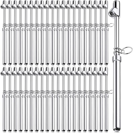 Tallew 40 Pack Dual Head Tire Pressure Gauge Heavy Duty Air Pressure Tire Gauge for Auto Truck Car RV Van Gage Range 10-150PSI, 1-10Bar (Silver)