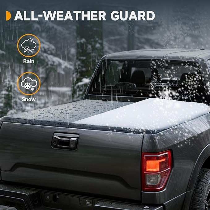 Soft Tri-fold Tonneau Cover Fit for Toyota Tundra 2022 2023 2024 2025 2026 (Excl. Trail Edition), 5.5 ft Bed with Deck Rail System