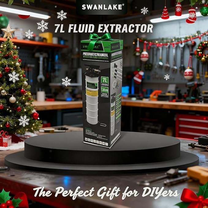 SWANLAKE 7 Liter Pneumatic/Manual Fluid Extractor Pump, Oil Changer Vacuum Fluid Extractor, Oil Change & Fluid-Change Tool